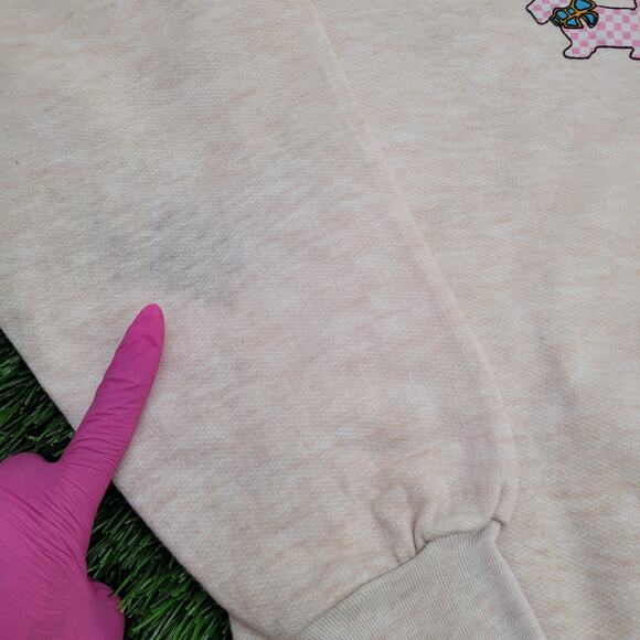 Vintage 1988 Yorkie Dog Sweatshirt Womens XL 23x26 Heathered - Picture 4 of 14